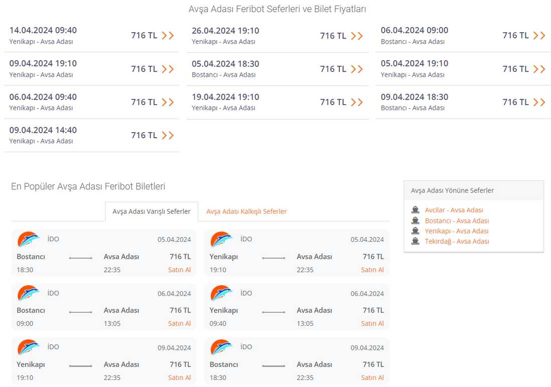 İDO 2024 Avşa seferleri başlıyor