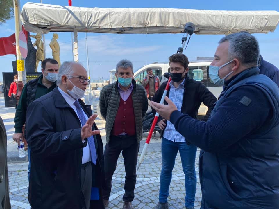 Avşa iskele yol çalışması.